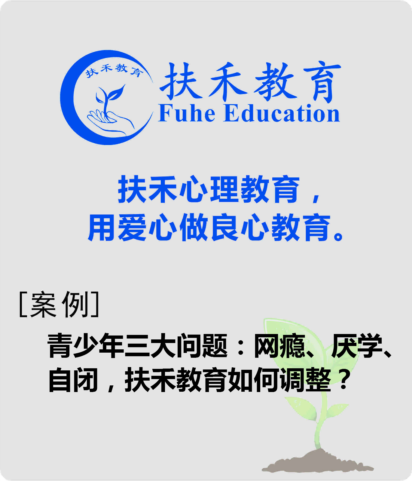 「案例」青少年三大问题：网瘾、厌学、自闭，扶禾教育如何调整？