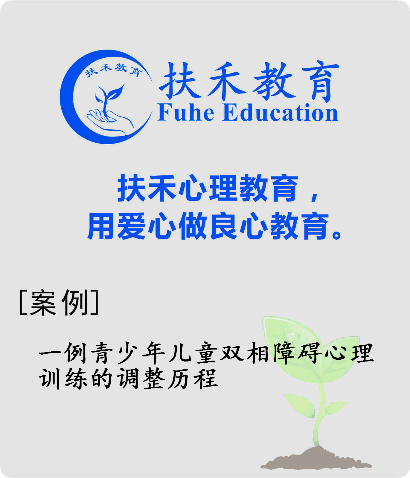 「案例」一例青少年儿童双相障碍心理训练的调整历程