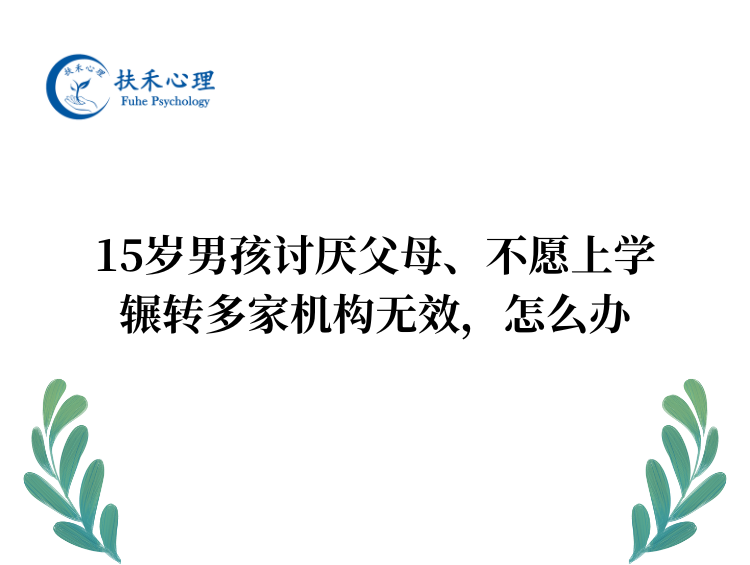 15岁男孩讨厌父母、不愿上学，辗转多家机构无效，如何调整？
