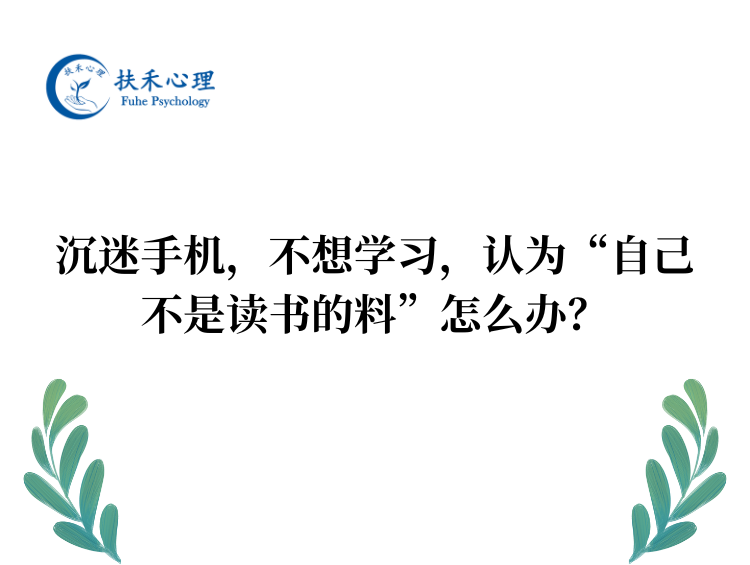 沉迷手机，不想学习，认为“自己不是读书的料”怎么办？
