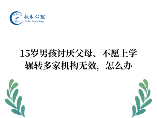 15岁男孩讨厌父母、不愿上学，辗转多家机构无效，如何调整？