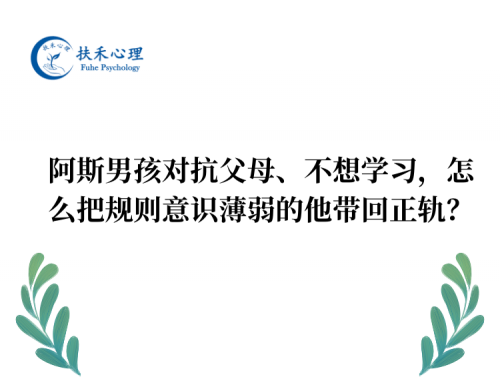 阿斯男孩对抗父母、不想学习，怎么把规则意识薄弱的他带回正轨？