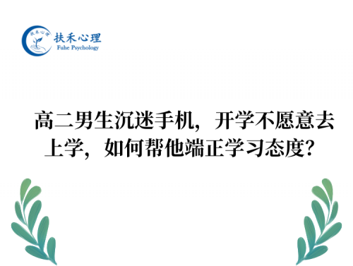 高二男生沉迷手机，开学不愿意去上学，如何帮他端正学习态度？