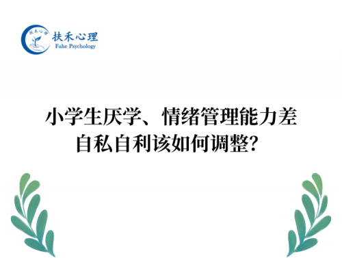 小学生厌学、情绪管理能力差，自私自利该如何调整？
